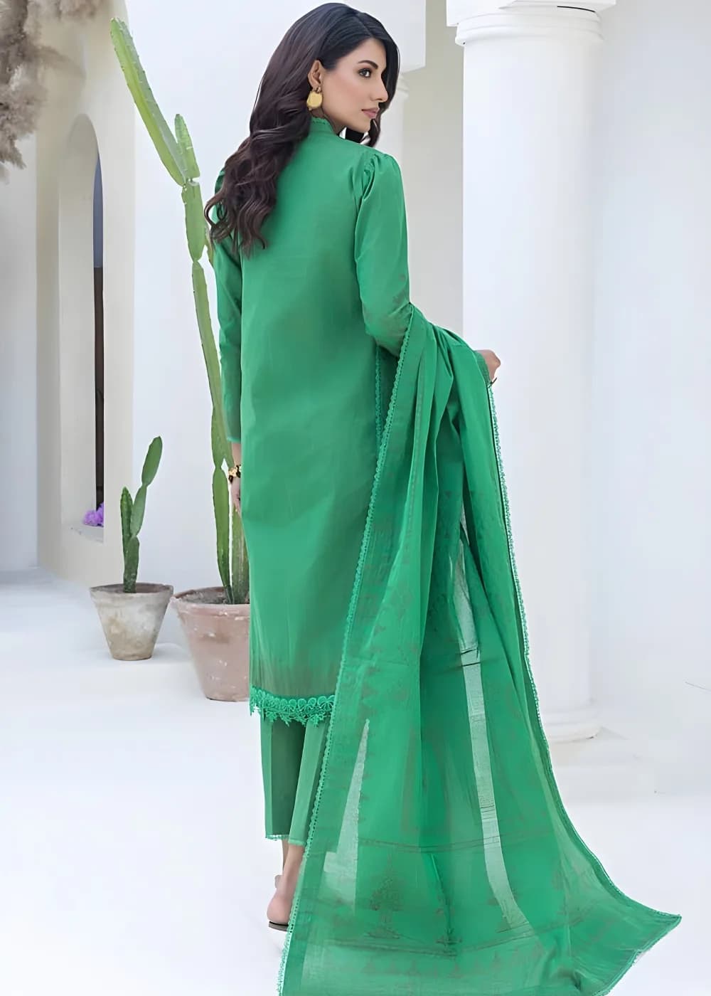 Gul Ahmed 3-Piece Unstitched Chambray Jacquard Shirt with Chambray Jacquard Dupatta MJ-42007