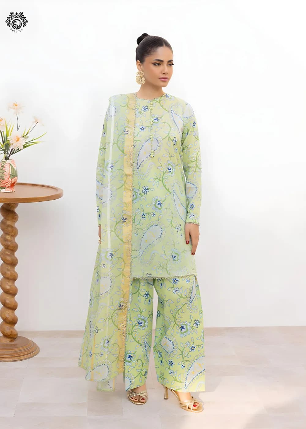 Gulljee 3-Piece Luxurious Digital Printed Embroidered Unstitched Lawn Suit